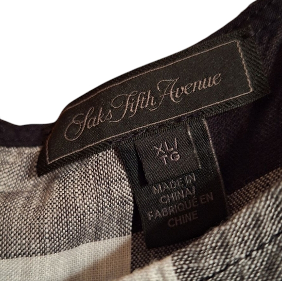 Saks Fifth Avenue Linen Lyocell Blend Belted Asymmetrical Hem Blouse Ladies XL - Picture 4 of 6